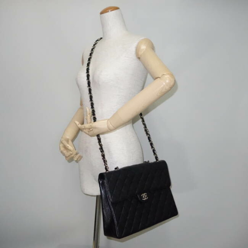 Chanel Shoulder Bag Chain Matelasse Caviar Skin Black - Picture 3 of 3